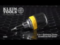 Klein Tools 6-in-1 Stubby Screwdriver Square Recess