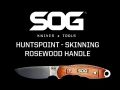 SOG Huntspoint Skinning Knife AUS8 Wooden Handle HT012L-CP