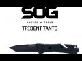 SOG Trident Tanto Black Folding Knife TF7-CP