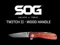 SOG Twitch II Wood Handle Satin Folding Knife TWI17-CP