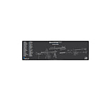 Image of Cerus Gear BARRETT M107A1 SCHEMATIC MAGNUM GUN MAT - CHARCOAL GRAY/CERUS BLUE, 14 X 48 1597D86F