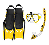Image of Body Glove Passage Mask/Snorkel/Fin Complete Set - Yellow/Black 7D3AECD0