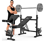 Image of Flybird Fitness Set of Olympic Weight Bench, Barbells And Weight Plates