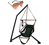 Image of 3-PC Ultimate Ladies Gift Package - Hammocka Chair-Stand, HAMMAKA Hanging Air Chair CRAL, Serengeti Aviators 6783