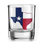 Image of Old Southern Brass Texas Flag Whiskey Glass