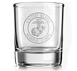 Image of Old Southern Brass USMC Engraved Whiskey Glass 10 ounce