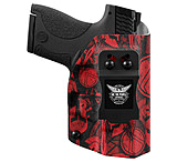 Image of We the People Holsters Red Spartan Camo Custom Printed Leather IWB Holster
