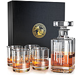 Image of Old Southern Brass We The People American Flag Decanter Whiskey Glass Premium Gift Box