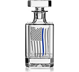 Image of Old Southern Brass Thin Blue Line Police American Flag Decanter
