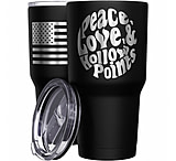 Image of We the People Holsters Peace, Love &amp; Hollow Points Stainless Steel Tumbler