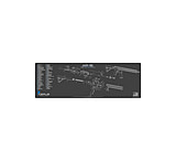 Image of Cerus Gear AR-15 FREE FLOAT HANDGUARD SCHEMATIC RIFLE MAT - CHARCOAL GRAY/CERUS BLUE, 12 X 36 C9B209C3