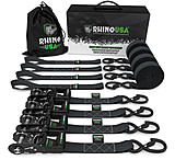 Image of Rhino USA 1.6 x 8' HD Ratchet Tie-Down Set 4-Pack 22A14351