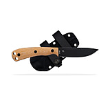 Image of Shield Arms Ascent Fixed Knife 3-3/5 Black Drop Point Blade Brown 88B8BFB3