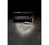 Gorilla Ammunition 8.6 Blackout 300 Grain Bolt Action Only, Berger Hybrid Subsonic Brass Cased Rifle Ammunition