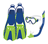 Image of Body Glove Grape Mask/Snorkel/Fins Complete Set - Blue/Lime 09E229AA