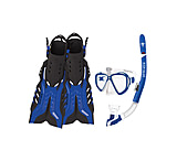 Image of Body Glove Passage Mask/Snorkel/Fin Snorkeling Set - Blue/Clear B78FBC88