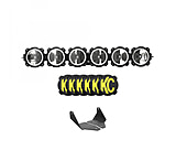 Image of KC HILITES Polaris RZR Turbo R/Pro XP/Pro S Light Bar Kit - 39in Pro6 Gravity LED - 6-Light - Light Bar System - 120W Combo Beam