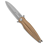 Image of Acta Non Verba Knives Z400 Liner Lock Dagger Knife Coyote G-10 4 Stonewash E8D86525