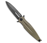 Image of Acta Non Verba Knives Z400 Liner Lock Dagger Knife Olive G-10 4 Black DLC 31493BE9