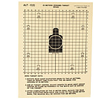 Image of Action Target 25 Meter M16A2 Zeroing Target, Heavy Tagboard Paper, 100 Per Box