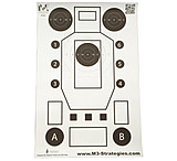 Image of Action Target M3 Strategies Multi-Purpose V3, Training Target, Black and White, 23 x 35, 100 Per Box