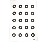 Image of Action Target Military 3 Aimpoint Dot Training Target, Black and White, 23x35, 100 Per Box