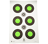 Image of Action Target Trident Concepts Fluorescent Green Bull's-Eye Target, Green and Black, 100 Per Box