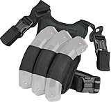 Adaptive Tactical Tac-Hammer Triple Mag Pouch Drop Leg Platform for Ruger 10/22 Shotguns, Black, AT-07900