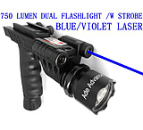 Image of ADE Advanced Optics Dual Strobe Flashlight w/ Blue Laser Combo Sight