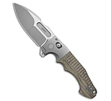 Image of ADV Tactical Bullsharks Button Lock Knife Brown Micarta Titanium 4.1 Two Tone 23BECC66