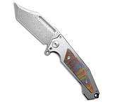 Image of ADV Tactical Freak Frame Lock Knife Acid Rain Titanium 4.7 Damascus 9EDAA51D