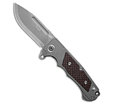 Image of ADV Tactical Mini Ratel Frame Lock Knife Red/Black Titanium 3.6 Two Tone FA2F92AA