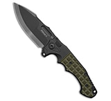Image of ADV Tactical Pitboss 2 Button Lock Knife OD Green Frag Titanium 3.7 Two Tone 4D3253AE