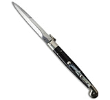 Image of A.G.A. Campolin AGA Campolin 12 Sicilian Ring Pull Automatic Knife Dark Horn 5.5 Satin Bayo 4DC87047