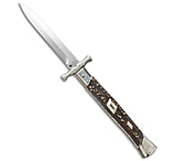 Image of A.G.A. Campolin AGA Campolin 13 Bat Swinguard Automatic Knife Stag Horn 5.75 Satin Bayo 4C537B99