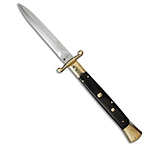 Image of A.G.A. Campolin AGA Campolin 13 Swinguard Automatic Knife Brass/Ebony Wood 5.75 Satin Dagger 75A2D047