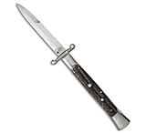 Image of A.G.A. Campolin AGA Campolin 13 Swinguard Automatic Knife Stag 5.75 Satin Bayo 1139DC72