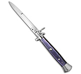 Image of A.G.A. Campolin AGA Campolin 15 Ring Pull Automatic Italian Stiletto Purple 7 Satin Bayo CDF8C5A0