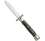 Image of A.G.A. Campolin AGA Campolin 9 Italian Stiletto Swinguard Bayonet Automatic Knife Dark Horn 420006EB