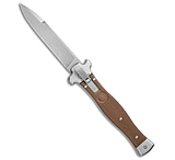 Image of A.G.A. Campolin AGA Campolin Zero Italian Leverlock Automatic Knife Brown G-10 3.75 Satin 3002E148