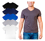 Image of Agiato Mens Short Sleeve V Neck T Shirt, 6 Pack