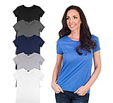 Image of Agiato Womens Short Sleeve Cotton Crew Neck T Shirt, 6 Pack