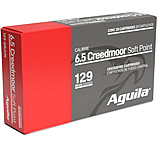 Aguila Ammunition 6.5 CREEDMOOR 129 Grain Soft Point Brass Cased Rifle Ammunition