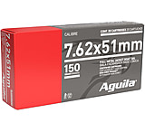 Image of Aguila Ammunition 7.62/308 150 Grain Full Metal Jacket Boat Tail Brass Case Rifle Ammunition