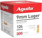 Aguila Ammunition 9mm Luger 124 Grain Full Metal Jacket Brass Case Pistol Ammunition