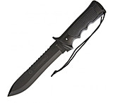 Image of Aitor Commando Fixed Blade Black Grooved Aluminum 7.00 Black 4779F933
