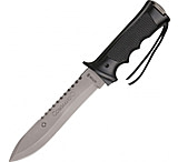 Image of Aitor Commando Fixed Blade Black Grooved Aluminum 7.00 Matte Gray 9E5FBA3E