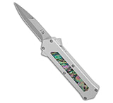 Image of AKC F-14 D/A Bayonet OTF Automatic Knife Aluminum/Abalone 2.4 Satin 5B940C5E
