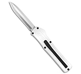 Image of AKC F-20 D/A Spear Point OTF Automatic Knife White Aluminum 3.6 Satin 2FE11E26