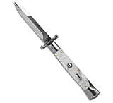 Image of AKC Swinguard 9 Automatic Italian Stiletto White Pearlex 4 Polish Bayonet 223800A6